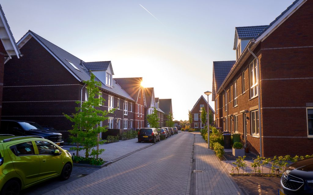 Straat in project Vrijeveld in Bodegraven