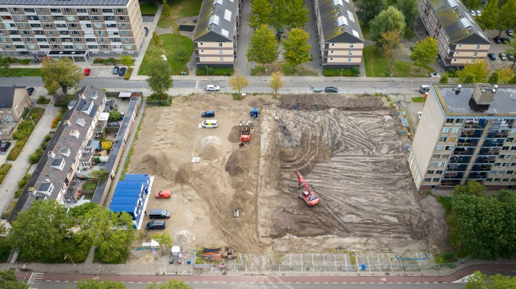 Het terrein Operaplein Amersfoort voordat de bouw start.