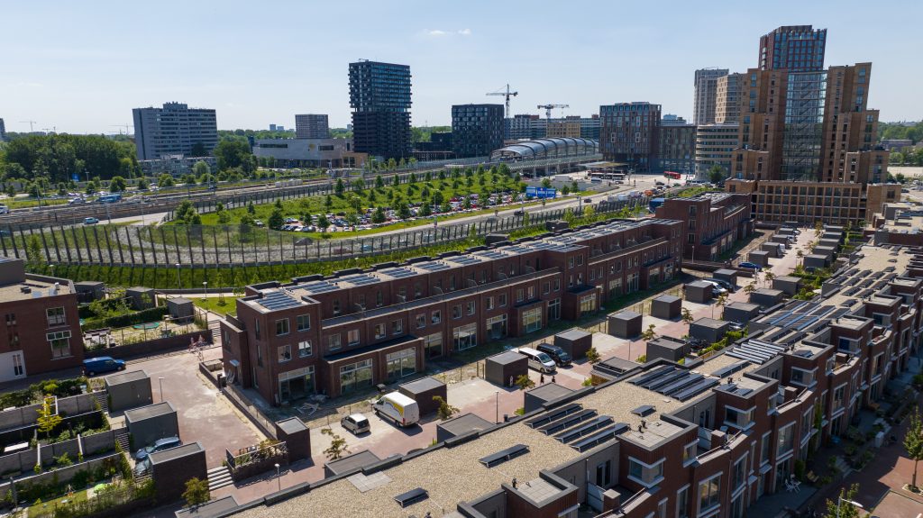 Drone afbeelding van Noorderkwartier Amsterdam.