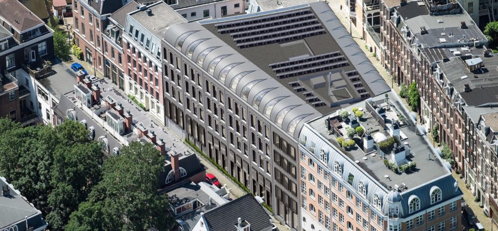 Kantorencomplex Huidekoper in Amsterdam gezien vanuit de lucht